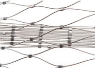 دائم شبكة أسلاك الفولاذ المقاوم للصدأ شبكة حبل ، 1.2 مم إلى 3.2 مم X تميل شبكة الكابل
