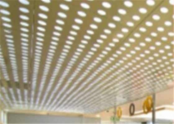 أسقف الأمان MS شبكة معدنية مثقبة صفائح خلفية خفيفة مع طلاء PVC