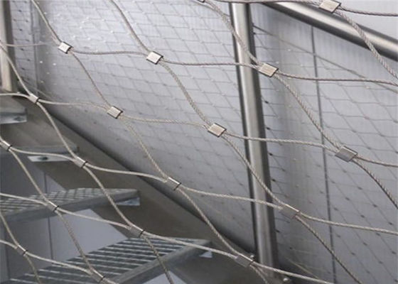 2.0MM الدرج إنفيل الدرابزين شبكة الأمان الخارجية / الداخلية شبكة الكابل الزخرفية